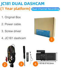 Jimi JC181 Mini 4G Car Camera With Live Stream Dual Cameras GPS Tracking Wifi Hotspot Multiple Alarms