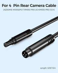 AZDOME Extend Cable for M300S/M550 Pro/PG17/PG17 Max/PG17 Pro/GS63H Pro, 4 Pin 6m, Extension Cable for Mirror Dashcam Rear View Camera Rear Car Recorder Cord
