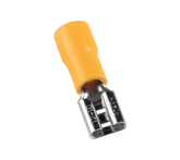 Electrical wire Crimp Terminal Connector insulated 6.3mm 12-10 Female Yellow Spade Connector 100Pcs