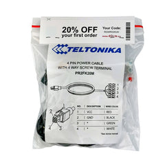Teltonika PR2FK20M - Power Cable With 4 Way Screw Terminal – 5G Routers