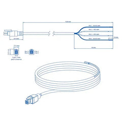 TELTONIKA PR2PL15B Power Cable with 4-Way Open Wire