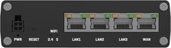 Teltonika RUTX10000300 Model RUTX10 Professional Ethernet Router, UK PSU, Digital Input/Output for Remote Monitoring and Control, Dual Band WiFi and Bluetooth LE, Aluminium Housing, Firewall and VPN