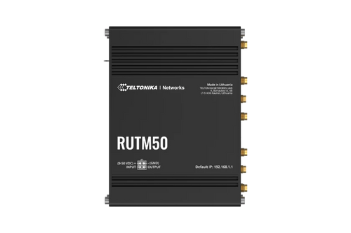 Teltonika RUTM50 Dual Sim Support with auto Failover 4G and 5G Cellular Router ideal for Smart Cities and industrial Automation