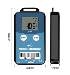 Bluetooth 5.0 real-time temperature , Temp and RH data logger
