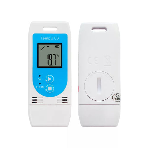 TZ-TempU03  Tzone Digital Temperature Humidity Data Logger USB Reusable Temp Recorder with PDF&CSV Reports, Thermometer Recording Humidity Logger with Probe for Freezer Food Storage Cold Chain 34560 Points