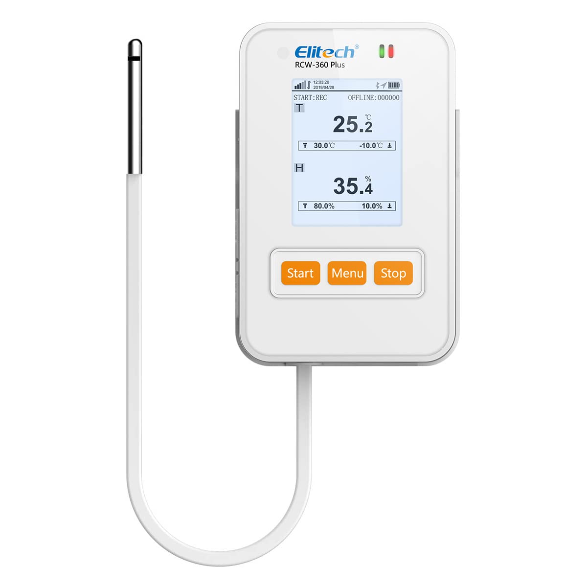 Elitech RCW-360P-THE 4G Digital Data Logger Remote Real-Time Temperature Humidity Monitor Fleet GPS Tracker External T&H Probe