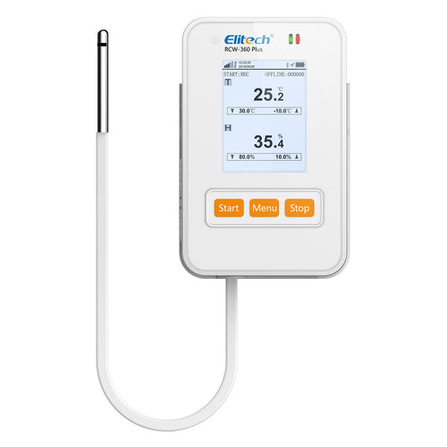 Elitech RCW-360P-THE 4G Digital Data Logger Remote Real-Time Temperature Humidity Monitor Fleet GPS Tracker External T&H Probe