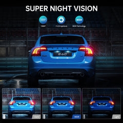 AZDOME M330 1080P FHD Dash Cam, Built-in WiFi, GPS, 0.96" Screen, Super Capacitor, Night Vision, G-Sensor, Parking Monitor, Loop Recording