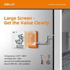 Elitech GSP-6 Pro Digital Temperature And Humidity Data Logger Detachable Dual Probes -40℉ To 158℉