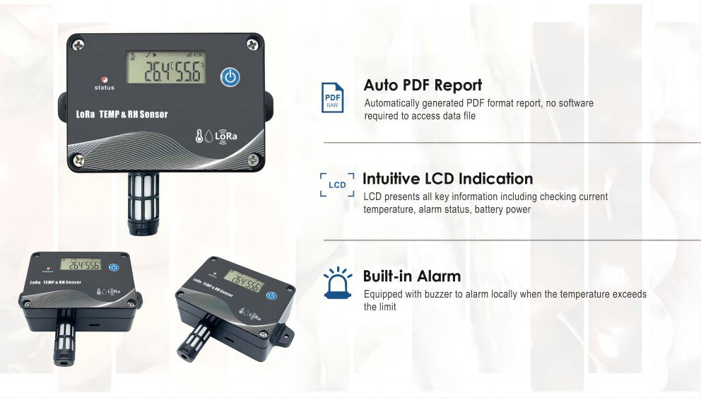 Tzone TZ-Tag08 Built-in LoRaWAN Temperature and Humidity Sensor Temperature Recorder Data Logger 433mHz or 868mHz