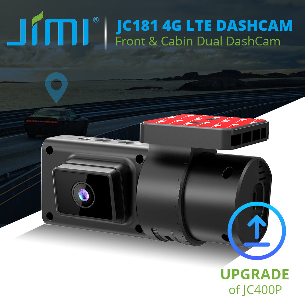 Jimi JC181 Mini 4G Car Camera With Live Stream Dual Cameras GPS Tracking Wifi Hotspot Multiple Alarms