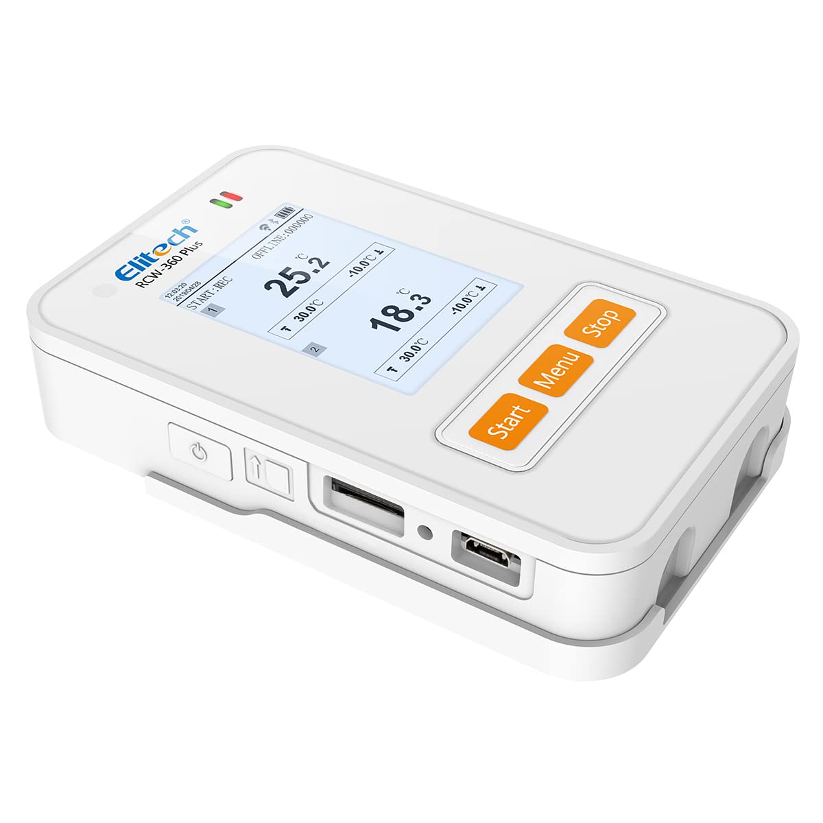 Elitech Wireless Digital Data Logger Remote Real-Time Temperature Humidity Monitor SIM Card Cloud Data Storage Internal T&H Probe WiFi Communication, RCW-360PW-TH (-4~140℉) Visit the Elitech Store