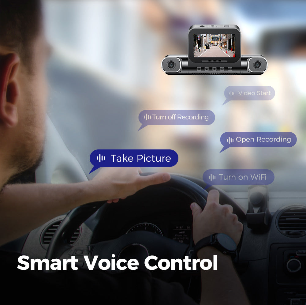 كاميرا داش AZDOME 360°، 4 قنوات، 4 عدسات قابلة للتعديل، 128GB eMMC، دقة 2K+1080P*3، WiFi 5G، رؤية ليلية بالأشعة تحت الحمراء، وضع انتظار السيارات، موديل M660.