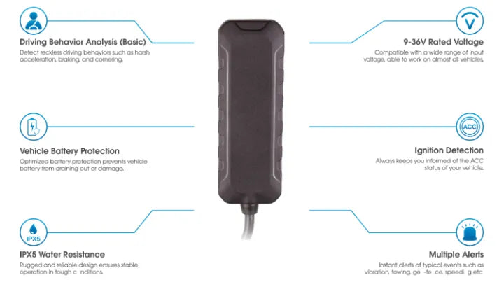 VL110C 4G LTE Vehicle GNSS Tracker with Wide Voltage Range