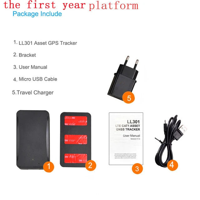 Jimi Iot LL301 10,000 mAh ultra long range Asset Tracker 4G LTE