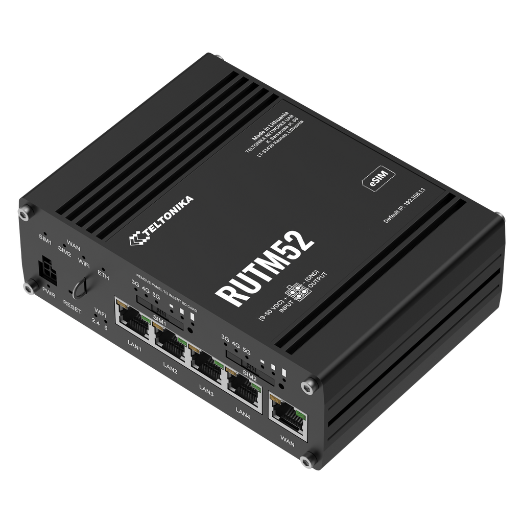 RUTM52 - Teltonika Dual 5G Modem Router eSIM support, High Performance ...