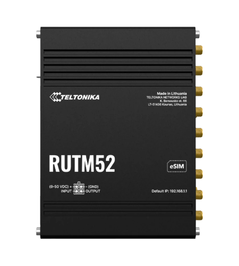 RUTM52 - Teltonika Dual 5G Modem Router eSIM support, High Performance for SMART Cities and Industrial Automation