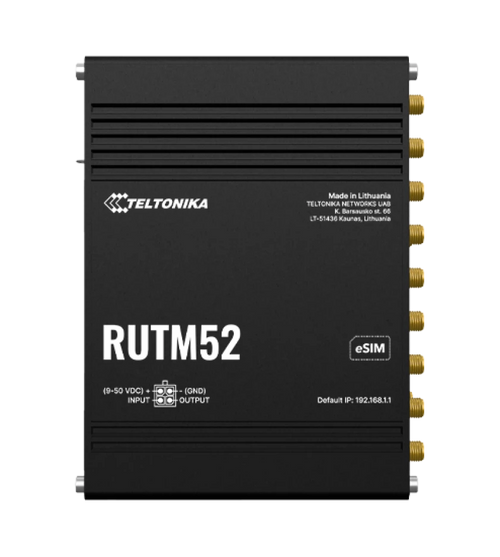 RUTM52 - Teltonika Dual 5G Modem Router eSIM support, High Performance for SMART Cities and Industrial Automation