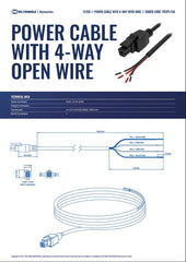 TELTONIKA PR2PL15B Power Cable with 4-Way Open Wire