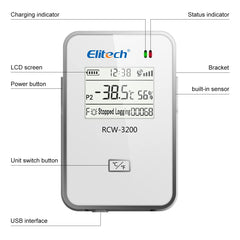 Elitech RCW-3200-TH Wireless Sensor Data Logger of Temperature and Humidity Monitor System (Work with RCW-3000) with Cloud and Mobile App