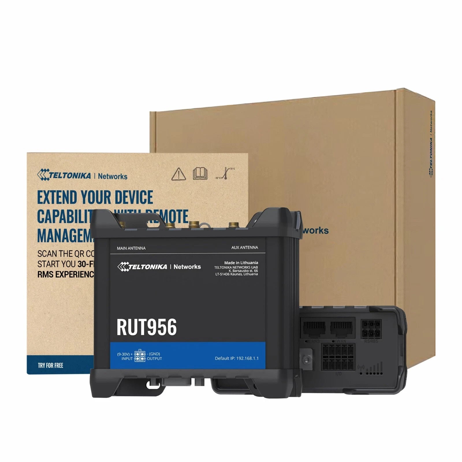 Teltonika RUT956 LTE Wifi Cellular Router - 4G LTE (CAT 4) TELRUT956A00A00