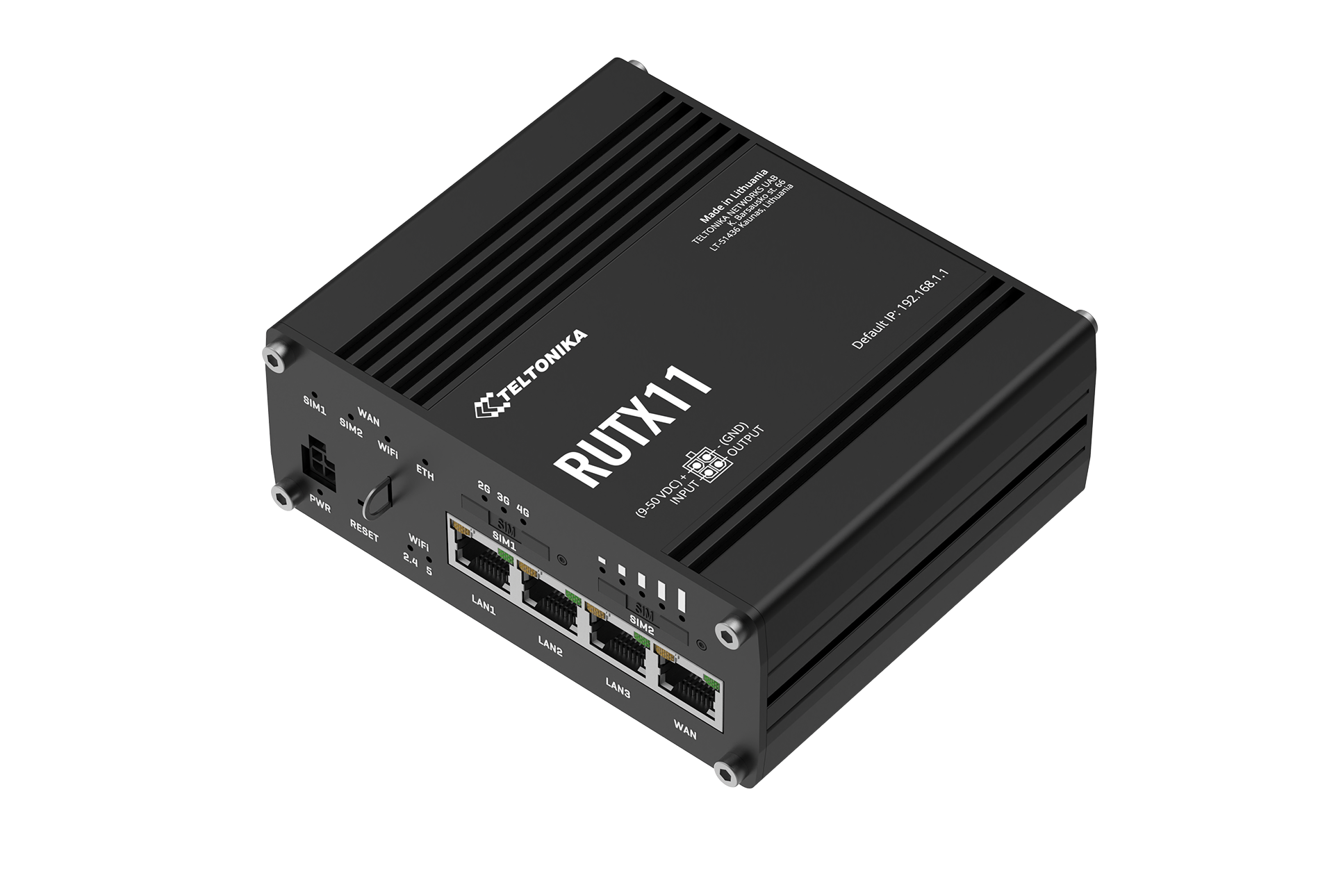 Teltonika RUTX11 Dual Sim Gigabit CAT6 Router with GE + WiFi + Bluetooth