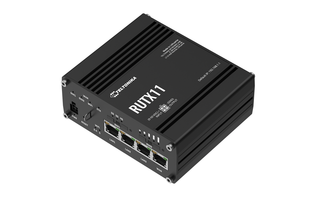 Teltonika RUTX11 Dual Sim Gigabit CAT6 Router with GE + WiFi + Bluetooth