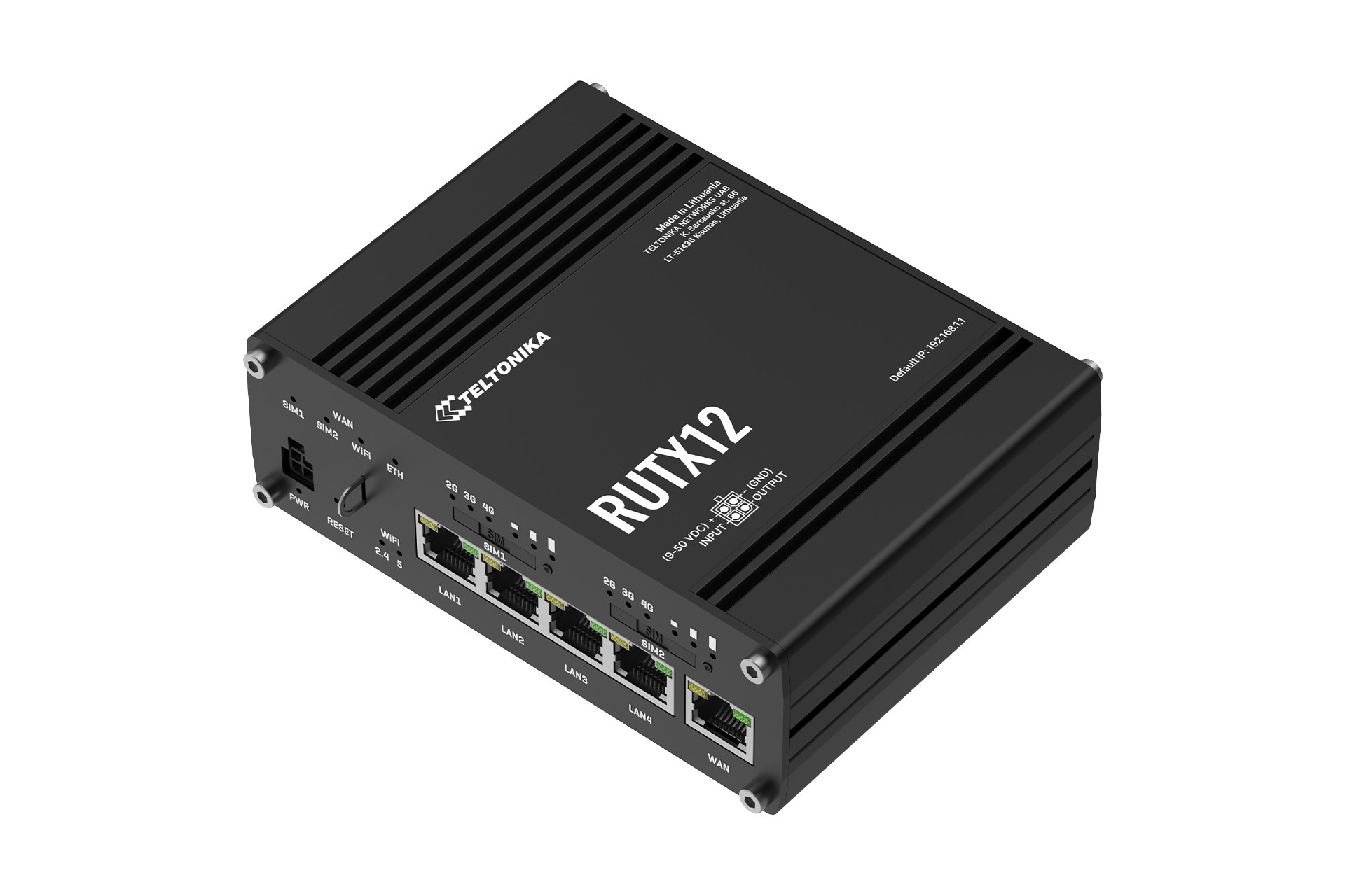 Teltonika RUTX12 Cat 6 Dual-sim LTE Industrial Cellular Router