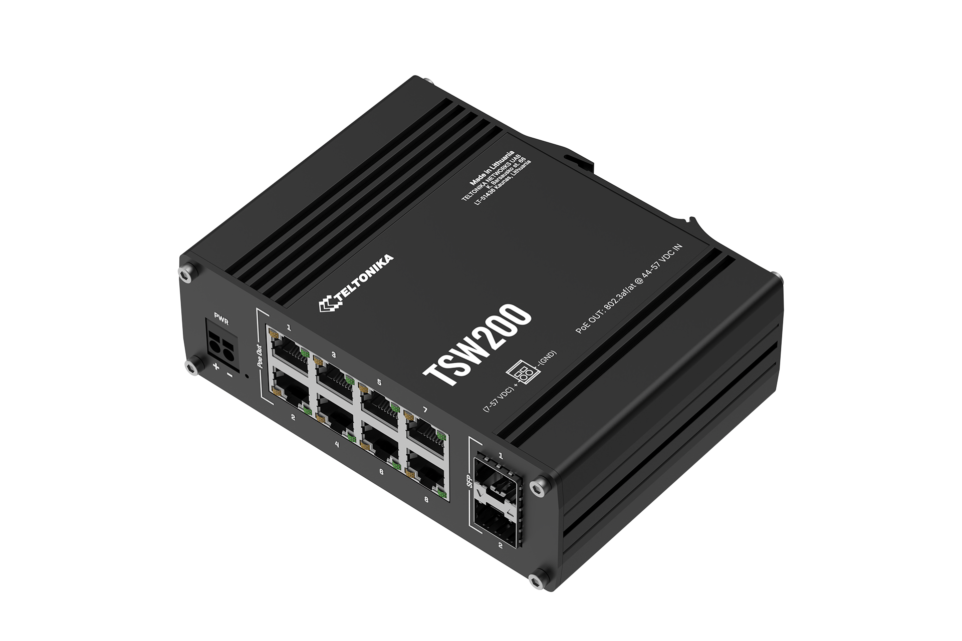 TSW200 INDUSTRIAL POE+ Unmanaged 8Ports ETHERNET SWITCH