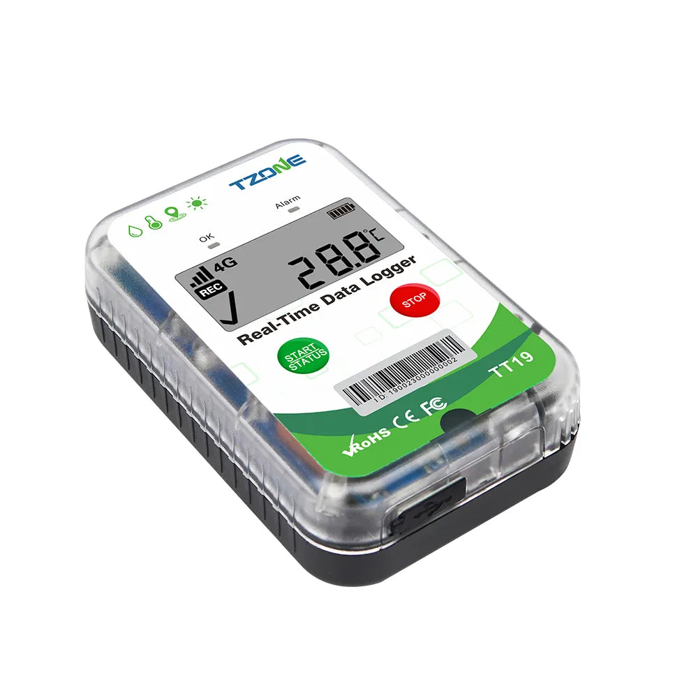 [TZ-TT19] Tzone 4G Multi Use Real Time Temperature and Humidity Data Logger internal Probe Fleet GPS Tracker