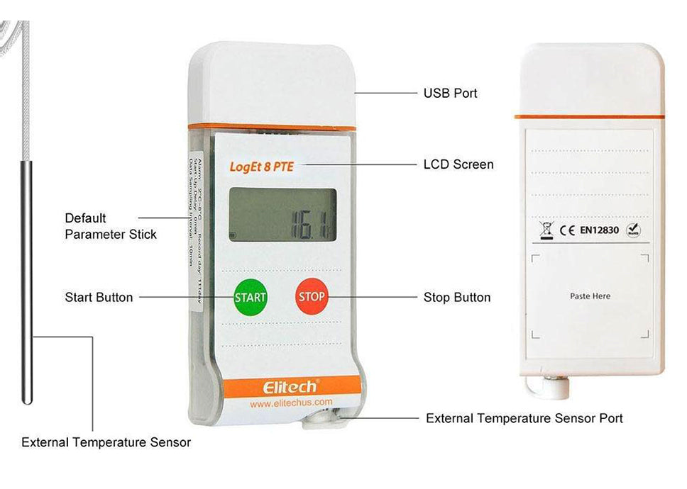 LogEt 8 PTE Multi-use PDF Temperature Data Logger