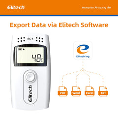 Elitech RC-4 Temperature Data Logger With External Temp Sensor Audio Alarm