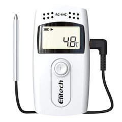 Elitech RC-4HC Digital Temperature And Humidity Data Logger Temp Recorder With External Sensors Audio Alarm