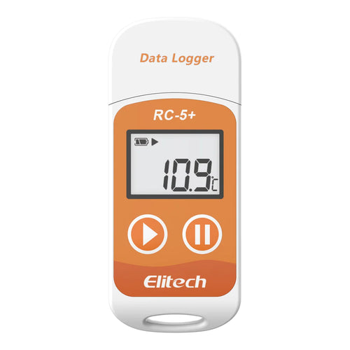 Elitech RC5+ Multi-Use Temperature Data Logger|Thermal Mapping|Area Mapping|(Range: -22°F to 158°F) for Vaccine, Biolab, Hatchery,Cold Chain, Hatchery, Refeer Truck, Cargo