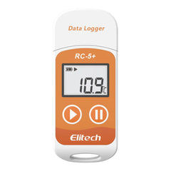 Elitech RC5+ Multi-Use Temperature Data Logger|Thermal Mapping|Area Mapping|(Range: -22°F to 158°F) for Vaccine, Biolab, Hatchery,Cold Chain, Hatchery, Refeer Truck, Cargo