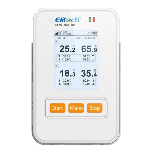 Elitech Wireless Digital Data Logger Remote Real-Time Temperature Humidity Monitor SIM Card Cloud Data Storage Internal T&H Probe 4G Communication, RCW-360P-TH (-4~140℉)