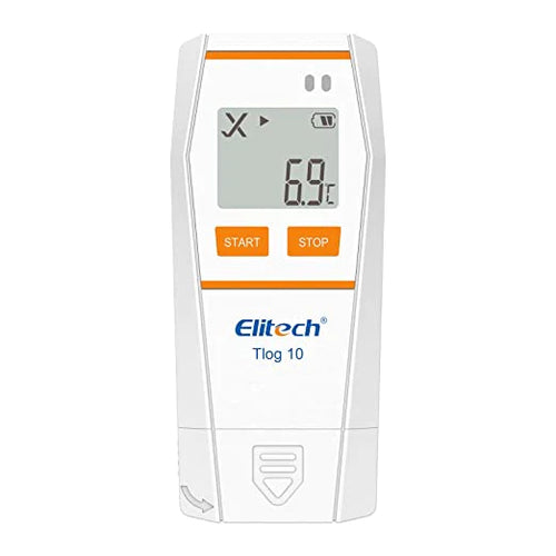 Elitech Tlog 10 Digital Temperature Data Logger Reusable Temperature Recorder PDF Report USB Port 32000 Points With Internal Temperature Probe