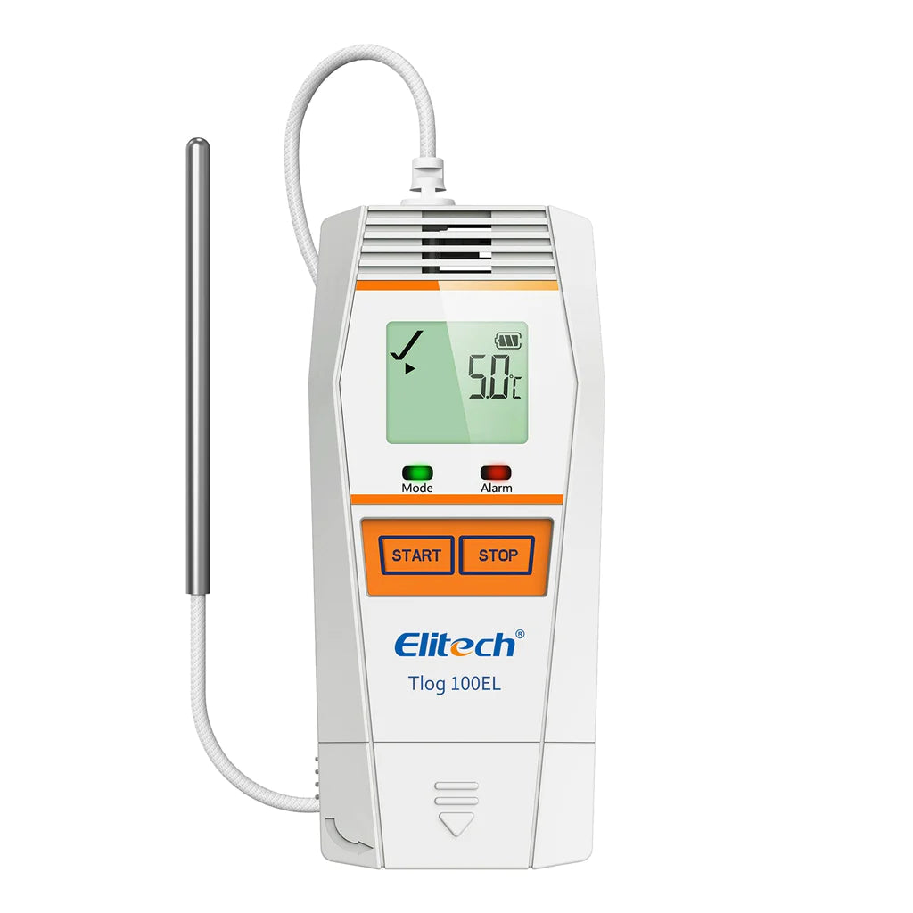 Elitech Tlog 100EL Ultra Low Data Logger Temperature Recorder Cold Chain Dry Ice PDF Report USB Port 32000 Points