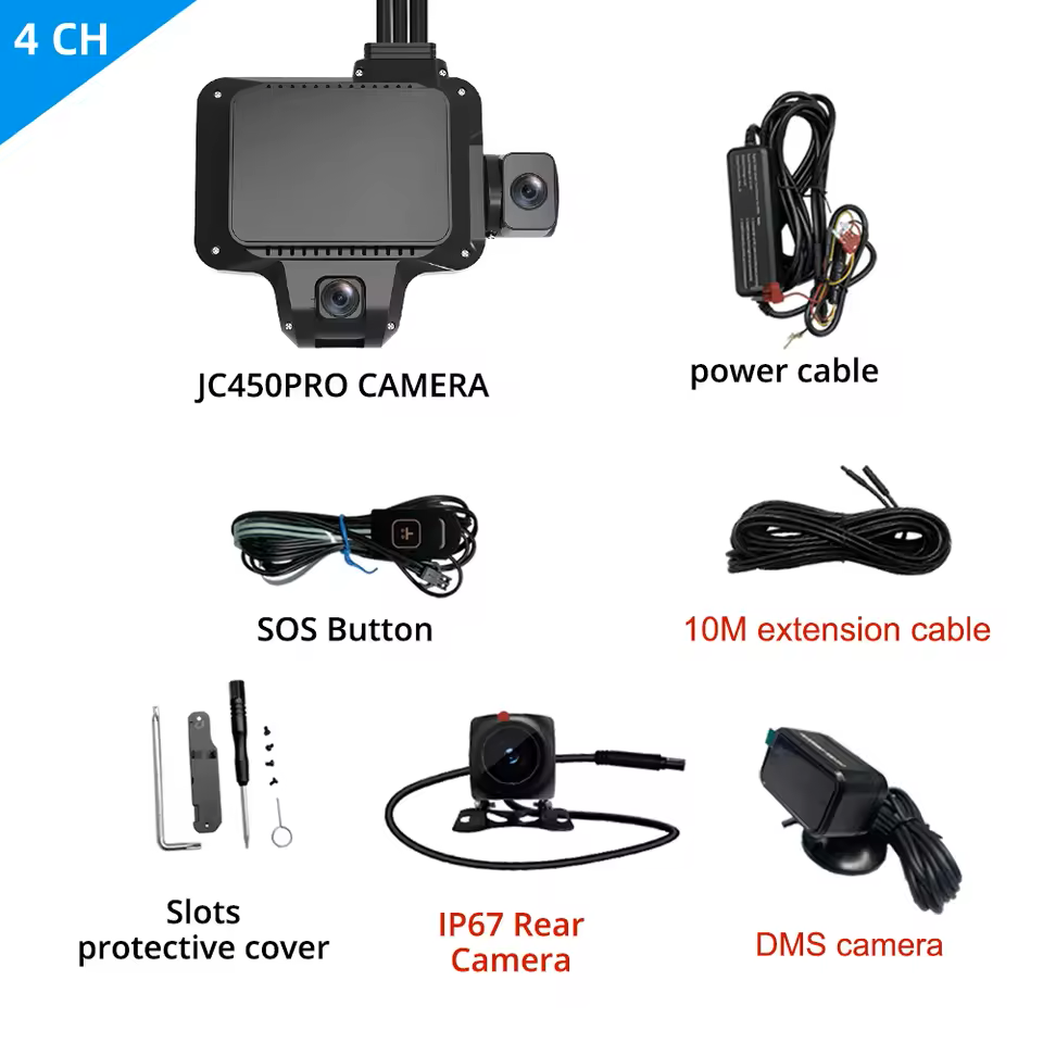JC450 LTE Dashcam System with ADAS, DMS, and Cloud Storage