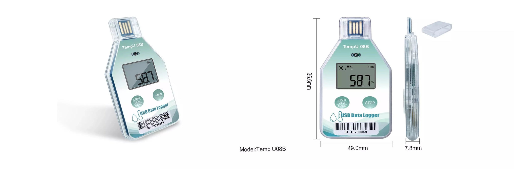 TZ-TempU08B RH Data Logger with LCD display