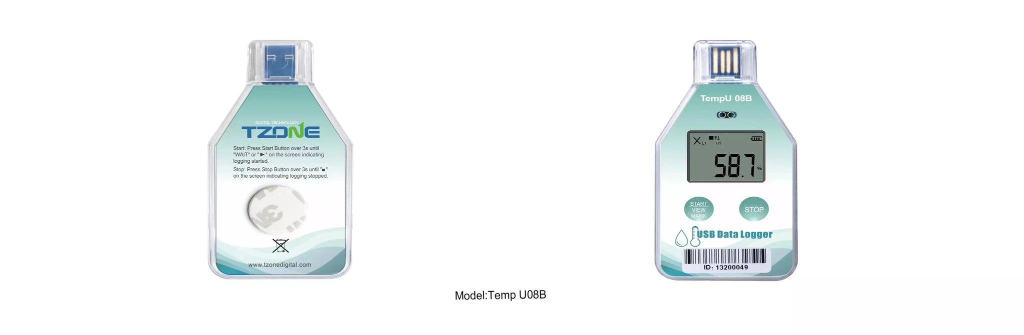 TZ-TempU08B RH Data Logger with LCD display
