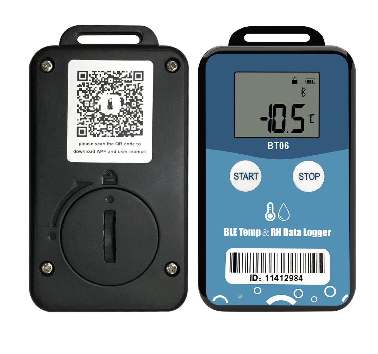 Bluetooth 5.0 real-time temperature , Temp and RH data logger