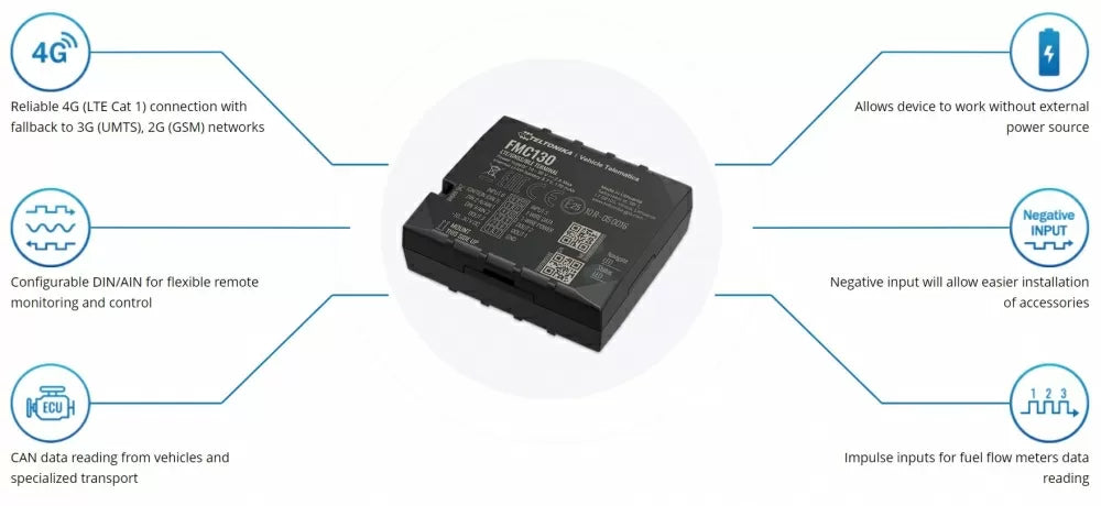 Teltonika 10*FMC130 4G LTE Tracking device with BLE [10pcs bundle]